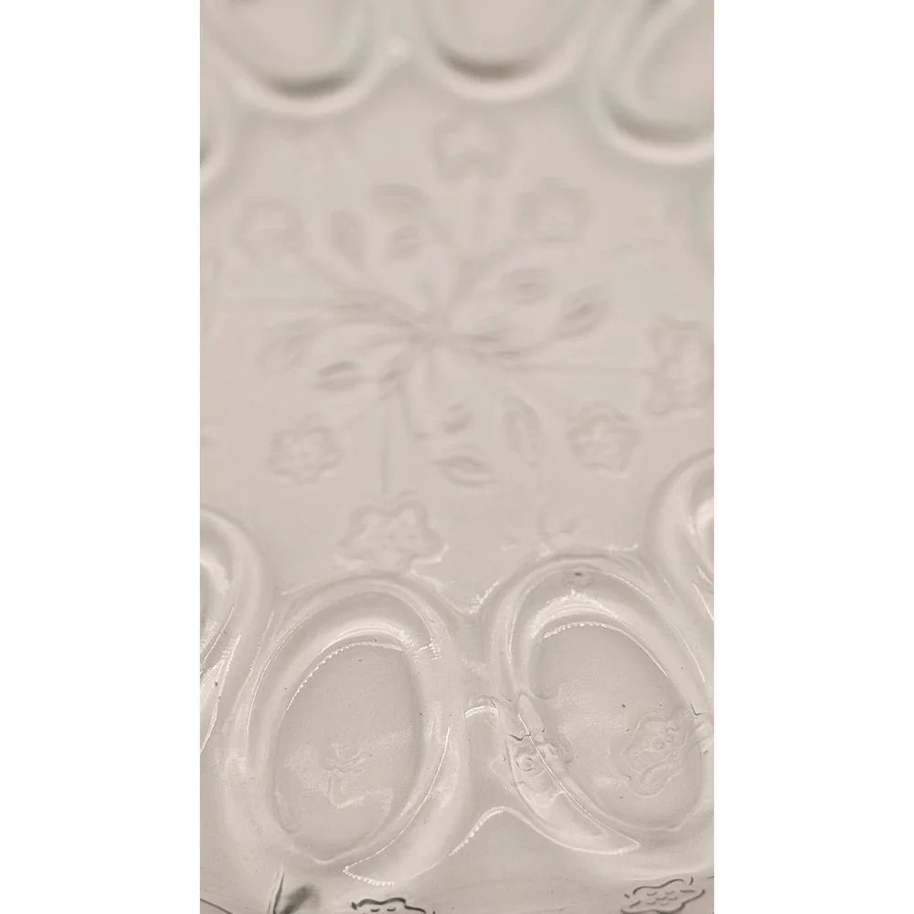 Anchor Hocking Savannah Clear Glass Deviled Egg Plate 12 Inch Platter 15824 USA